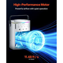 Portable Evaporative Air Cooler 4-in-1 Mini Air Conditioner 3-Speed 1L Water Tank Remote Timer 120° Oscillation