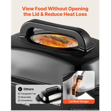 24QT Electric Roaster Oven 1450W Viewing Lid Defrost & Warm Functions Removable Pan & Rack (Red)