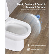 One-Piece Elongated Toilet 1.1/1.6 GPF Easy-Clean Skirted 10" Rough-In (White & Silver)