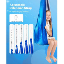 Sensory Swing Hammock Double-Layer Fabric 300 LBS 360° Swivel Indoor/Outdoor