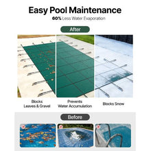 20x40 ft Inground Pool Safety Cover with Right Step Mesh Winter Cover Hardware Included