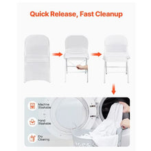 30-Pack Stretch Spandex Folding Chair Covers Universal Fit Washable (White)