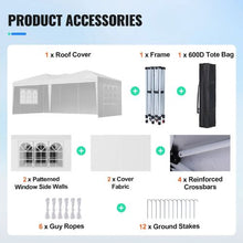 10 x 20 ft  Pop Up Canopy  FT Instant Canopy Portable Gazebo with 3 Sidewalls & 2 Ventilated Windows for Events Patio Backyard Party