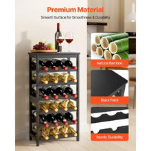24 Bottle Detachable Wine Rack For Kitchen Cellar Bar Dining Room (6-Tier)