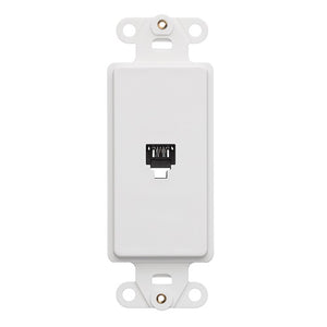 6P4C Telephone Decora Insert Screw Terminal White 40649-W