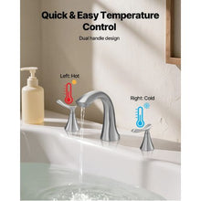 Roman Tub Faucet 3-Hole Waterfall Faucet Gooseneck Spout 2 Handles Deck Mount Brushed Stainless Steel