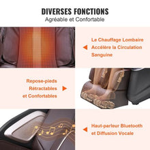 3D Shiatsu Massage Chair with SL Track Zero Gravity Auto Modes Heat Bluetooth Airbags & Foot Rollers