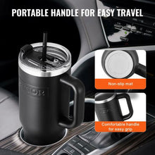 40 oz Insulated Stainless Steel Travel Mug Double-Wall Leakproof with Lid for Indoor/Outdoor School Work
