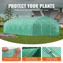 29.53x9.84x6.6 Ft Green Galvanized Frame PE Cover Walk-in Tunnel Greenhouse HS-F039