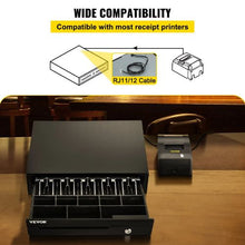 16" 12V Cash Register Drawer for POS 5 Bill 8 Coin Tray Movable Compartment 2 Keys RJ11/RJ12 Cable (USD Only)