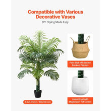 5 ft Artificial Areca Palm Tree with White Tall Planter for Home Office Indoor Outdoor