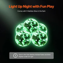 145-Piece Marble Run Set, Glow-in-the-Dark & Glass Marbles, STEM Race Track Toy for Kids 3+