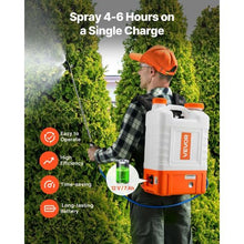 4 Gallon Battery Backpack Sprayer with Cart 0–94 PSI 2 Wands & 8 Nozzles 12V Sprayer for Weeding & Cleaning