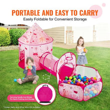 3-in-1 Kids Play Tent with Tunnel, Pop-Up Playhouse for Kids