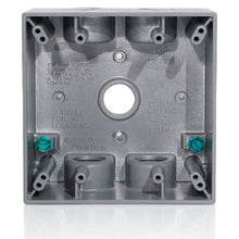 Leviton Two Gang Weatherproof Back Box Five Diameter Outlet Gray 2GM55-GY