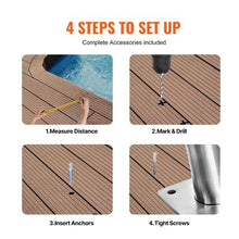 32 x 23 in Stainless Steel Pool Handrail Rustproof Safety Rail with Base Plate & Grip Cover