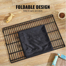 Dog Playpen 4-Panel 24" x 36" Foldable Metal Fence with Door Cover & Pad