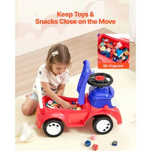 Red Ride-On Toddler Push Car with Music and Under-Seat Storage, 55 lbs Capacity, 19–36 Months