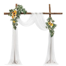 21' Ft Wedding Arch Draping Fabric Reception Backdrop Wedding Decoration Artificial Wedding Arch Flowers Kit (Pack of 3)