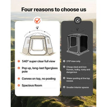 Pop-Up Bubble Tent – 11×10.2 Ft Clear Waterproof UV-Resistant Dome Tent for 8–10 Persons