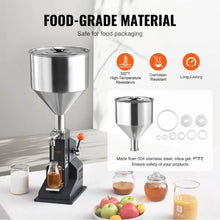 Manual Liquid Filling Machine 5–100ml Adjustable Stainless Steel Bottle Filler with Hopper