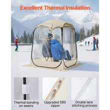 Pop-Up Sports Tent – 50x50 in Clear Bubble Tent for 1 Person Waterproof Outdoor Pod with Floor Mat & Top Cover