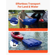 40 QT Floating Cooler with Dry Storage & Tow Rope Floating Ice Chest Deep Blue