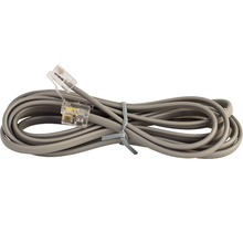 7' 25 AWG 4 Conductor 6P Straight Silver Satin Phone Cord