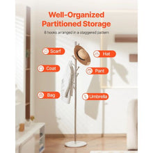 Modern Freestanding Coat Rack Stable Marble Base with 8 Hooks Stylish Hall Tree for Entryway & Office