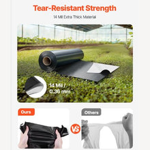 10 x 100 FT 14Mil Black/White Double-Sided Plastic Sheeting Roll – Heavy Duty Drop Cloth/Tarp