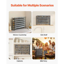 "23x16 in Spice Rack Organizer - Set with 72 Spice Jars Lids Labels & Funnel Kitchen & Pantry Storage"