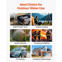 30 Gal Water Storage Bladder Collapsible 1000D PVC Leakproof Water Tank for Camping RV & Garden Use (Black)
