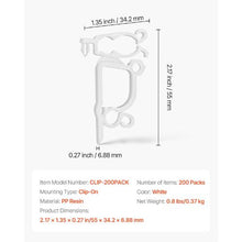 C3 and C4 Mini Outside String Lights Weatherproof Holiday Outdoor Lighting Hanging Hooks (Pack of 200)