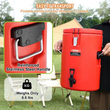 4.5 Gallon Insulated Beverage Dispenser with Spigot 17.2 L Stainless Steel Hot & Cold Drink Server