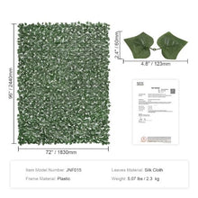 96 x 72 Inch Greenery Ivy Fence Screen with Mesh Backing – Outdoor Artificial Green Wall