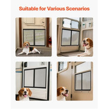 RV Screen Door Protector 26.5 × 20 Inch Aluminum Alloy Door Grille Breathable Mesh (Black)