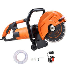 9-Inch Electric Concrete Saw 1800W 3.5-Inch Cutting Depth Wet/Dry Saw with Pump & Blade
