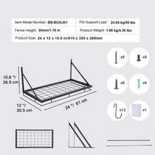 24 inch Pot and  Hanging two in one storage Rack for Ktchen BB-BGGJ01
