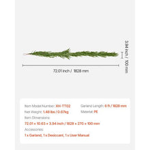 Realistic Norfolk Pine Garland Evergreen Real Touch Artificial Faux Greenery Xmas Decoration (6FT)