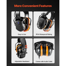 Electronic Safety Earmuffs with Bluetooth NRR 23dB Hearing Protection for Shooting & Lawn Mowing