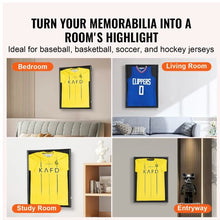 2 Pack Sports Jersey Display Cases 23.3 x 31.2 In Lockable Shadow Boxes with UV Protection