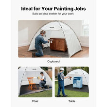 Portable Paint Booth Tent 115×91×74 in with Floor & Mesh Screen