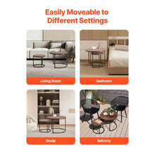 23-24 In Round Nesting Tables Set of 2 – (Vintage Brown & Black)