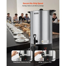 100 Cups Commercial Coffee Urn Stainless Steel Quick Brewing for Easy Cleaning Silver
