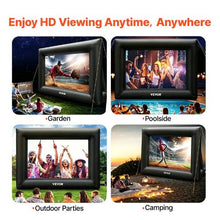 24FT Inflatable Movie Screen 360W Air Blower Oxford Fabric Front & Rear Projection Outdoor Use