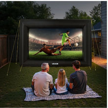 14FT Inflatable Projector Screen Outdoor Movie Screen 120W Air Blower Oxford Fabric