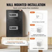 4.5 cu.ft  Double Doors Safe Box with Key Lock & Password for Money Documents Jewelry and Valuables