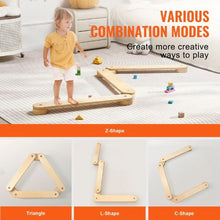 Balance Beam Stepping Stones 3 PCS Wooden Boards, Montessori Toy for Kids 2-6 Indoor/Outdoor Gymnastics Course