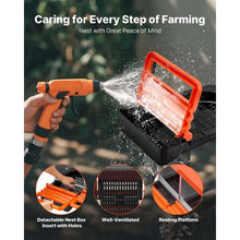 2-Compartment Chicken Nesting Box Wall-Mount Roll-Away Egg Laying Box Galvanized Steel & Plastic Easy Egg Collection for Chickens (Orange)