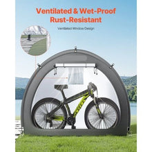 Bike Storage Tent 4–5 Bikes Waterproof Outdoor Tent Ventilated Window Fiberglass Frame